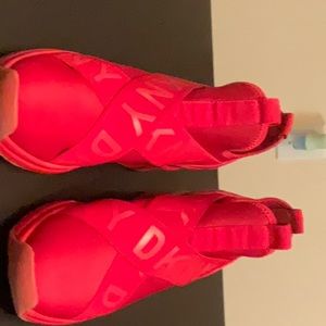 Dkny red  sneakers.